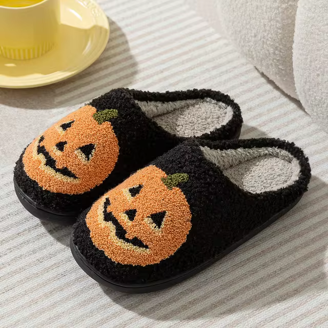 Halloween Pumpkin Slippers