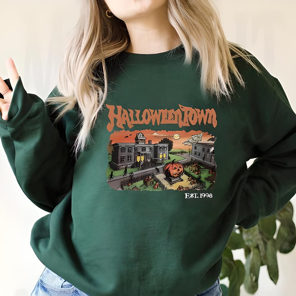 Halloween Retro Town Sweater