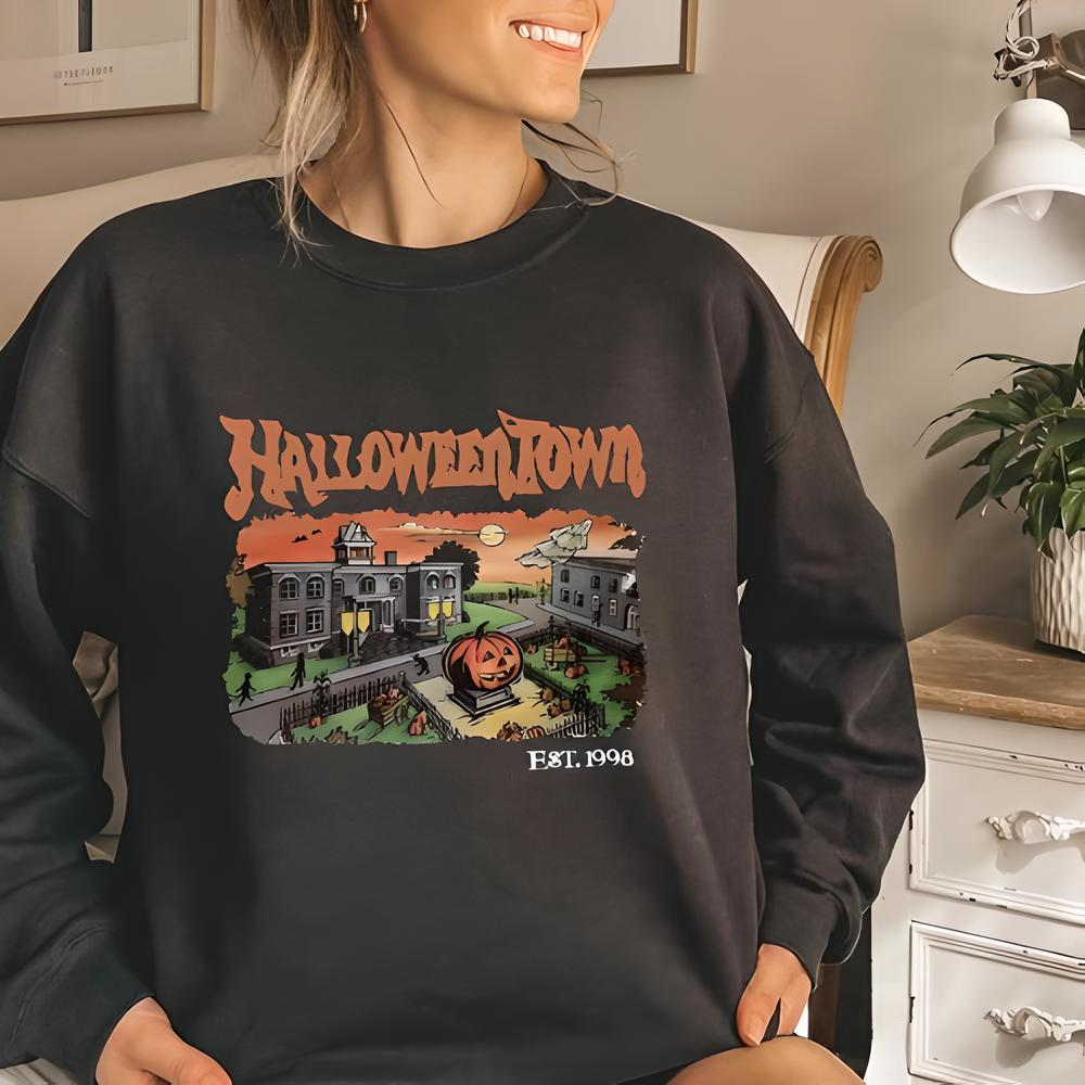 Halloween Retro Town Sweater