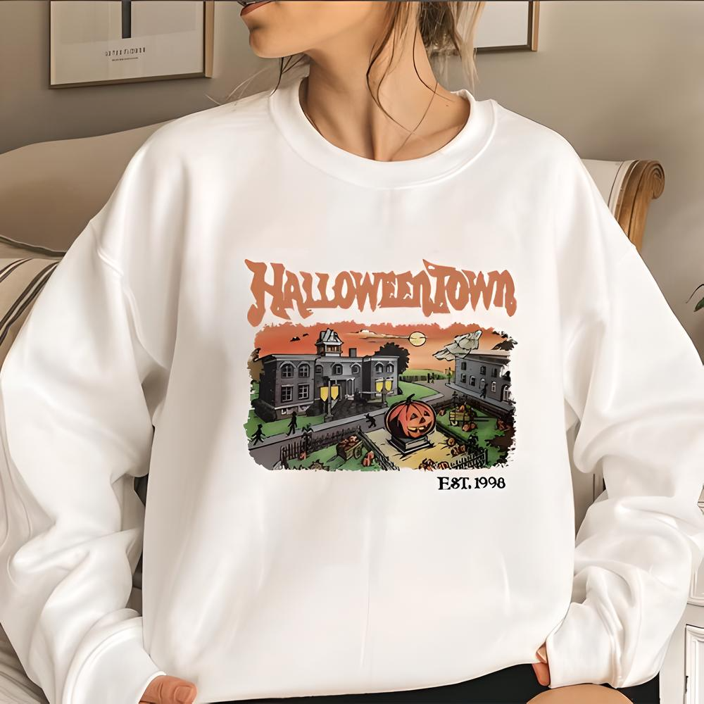 Halloween Retro Town Sweater